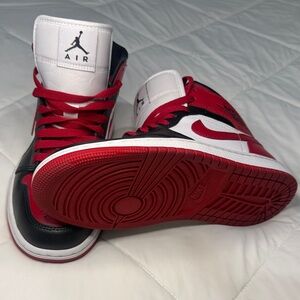 Nike High-Top Sneakers Red Black White